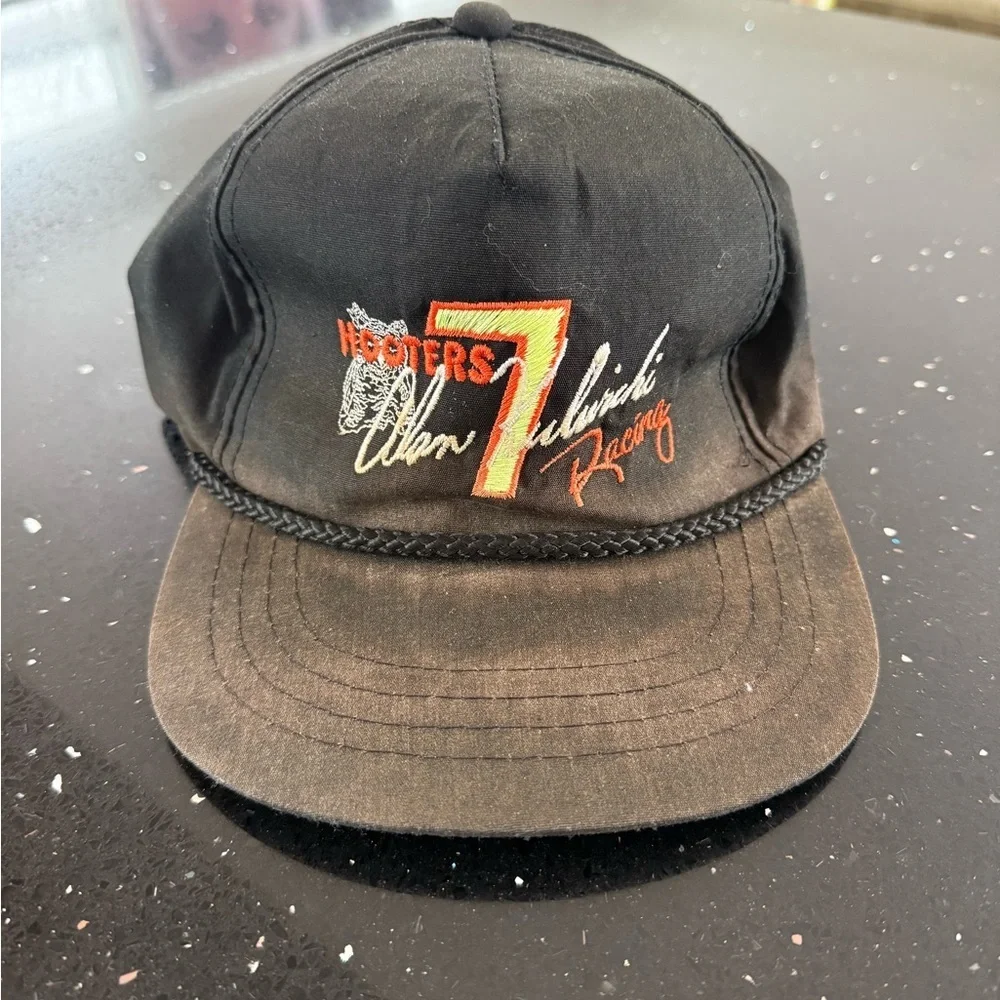 Hooter Alan Kulwicki 7 Racing Vintage Black Racing Rope Hatwith Embroidered Logo